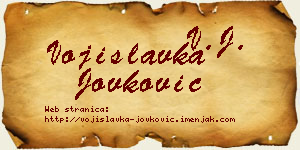 Vojislavka Jovković vizit kartica